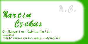 martin czekus business card